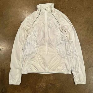 Lululemon Jacket Mesh Sheer White Run Wild Lightweight Yoga Exercise Coat 6